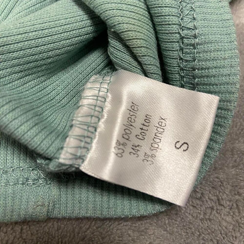 Teal Ribbed Cropped Tank - Picture 6 of 6
